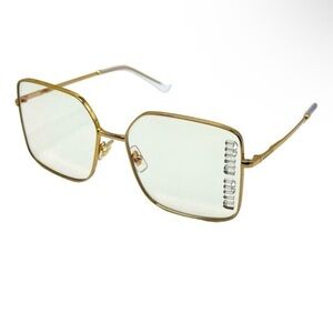 Miu Miu Eyewear Logo-Engraved Square-Frame Glasses MU 51YS